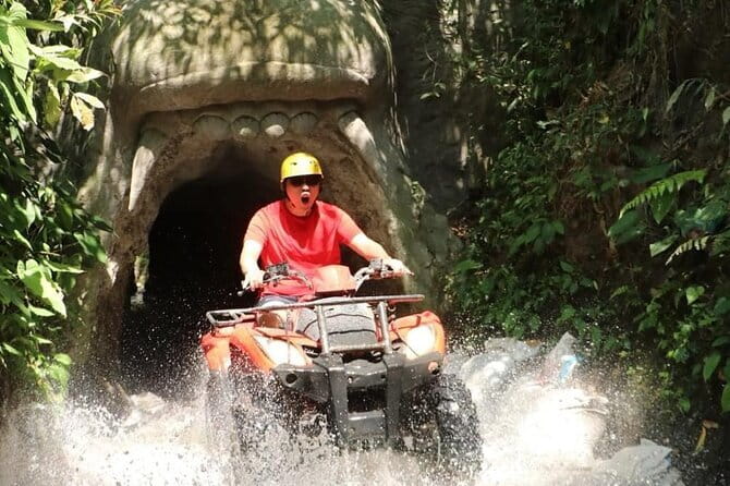 Bali ATV Ride Ubud Waterfall,RiceField,River,Kingkong-Temple cave - From village lanes to rice fields