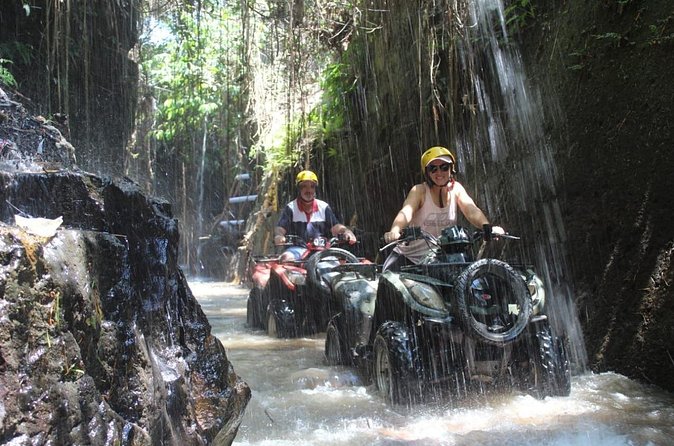 Bali Atv Riding through Cave and Waterfall - Forest tracks, rivers, and the muddy sections
