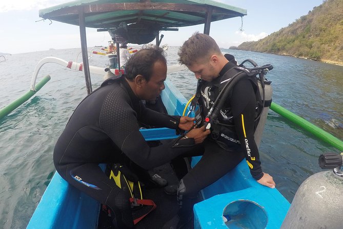 Bali Scuba Diving at Padang Bai for Certified Diver - Lunch beside the boats at about 1:00 PM