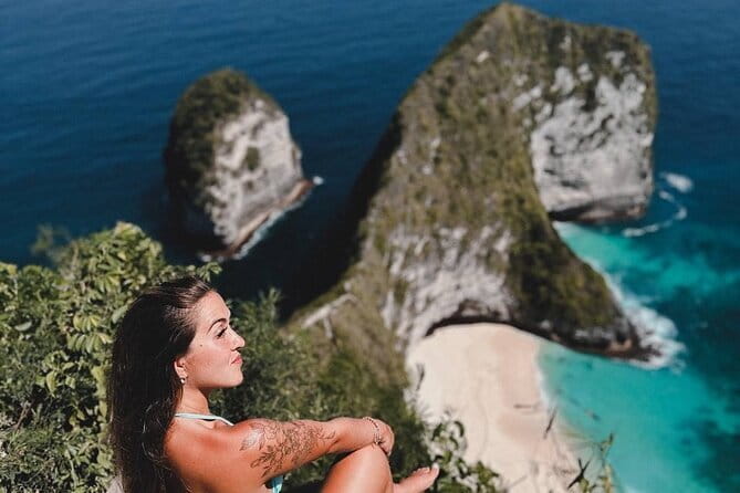 Nusa Penida Tour with Iconic Photography in Kelingking - Kelingking Cliff and the steep trail below