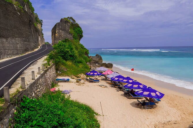 Private Tour Uluwatu Temple and Kecak Sunset Dance - Melasti Beach adds cliffs and clear blue water