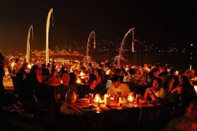 Romantic Seafood Dinner at Jimbaran Beach Bali include Sunset - Sunset, waves, and a relaxed Bali setting