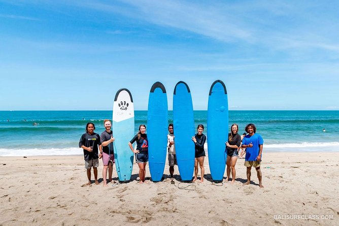 The best surf lessons in Kuta - Meeting at Kuta Beach in front of Rosso Vivo